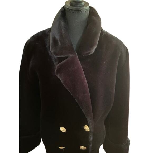 Vintage 1980s Dennis Basso Faux Fur Coat - Size Large - Made in USA - Picture 2 of 5